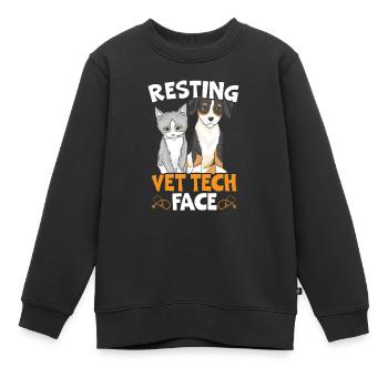 Tierflüsterer, Tierarzt, Tierarzt, Tierarzt - Kinder Premium Organic Sweatshirt - Schwarz - Vorne - AI Model Kid Female (0cm)