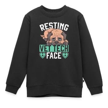 Tierflüsterer, Tierarzt, Tierarzt, Tierarzt - Kinder Premium Organic Sweatshirt - Schwarz - Vorne - AI Model Kid Female (0cm)