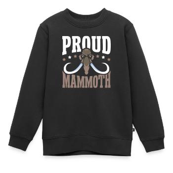 Mammutelefant Wildtiere Ausgestorbene Tierliebhaber - Kinder Premium Organic Sweatshirt - Schwarz - Vorne - AI Model Kid Female (0cm)