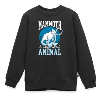 Mammutelefant Wildtiere Ausgestorbene Tierliebhaber - Kinder Premium Organic Sweatshirt - Schwarz - Vorne - AI Model Kid Female (0cm)