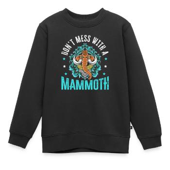 Mammutelefant Wildtiere Ausgestorbene Tierliebhaber - Kinder Premium Organic Sweatshirt - Schwarz - Vorne - AI Model Kid Female (0cm)