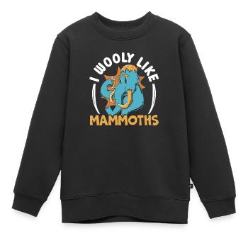 Mammutelefant Wildtiere Ausgestorbene Tierliebhaber - Kinder Premium Organic Sweatshirt - Schwarz - Vorne - AI Model Kid Female (0cm)
