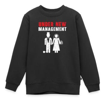 Mariage le jour du mariage des mariés Mariage juste marié - Sweat Premium enfant bio - noir - Devant - AI Model Kid Female (0cm)
