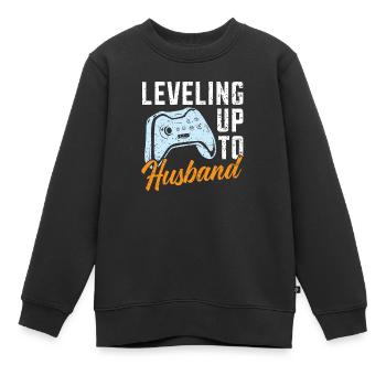 Mariage le jour du mariage des mariés Mariage juste marié - Sweat Premium enfant bio - noir - Devant - AI Model Kid Female (0cm)