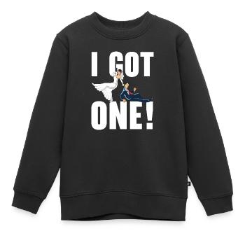 Mariage le jour du mariage des mariés Mariage juste marié - Sweat Premium enfant bio - noir - Devant - AI Model Kid Female (0cm)