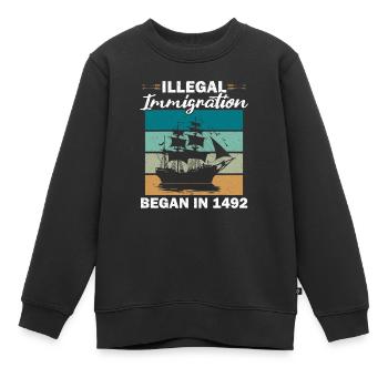 Journée des Amérindiens autochtones - Sweat Premium enfant bio - noir - Devant - AI Model Kid Female (0cm)