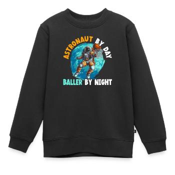 Astronaut Basketball Outerspace Basketballspieler - Kinder Premium Organic Sweatshirt - Schwarz - Vorne - AI Model Kid Female (0cm)