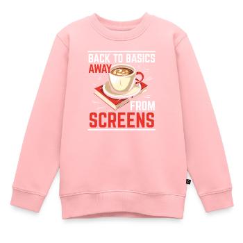 Digital Detox Handy Fasten Go Offline - Kinder Premium Organic Sweatshirt - Rosa - Vorne - AI Model Kid Female (0cm)