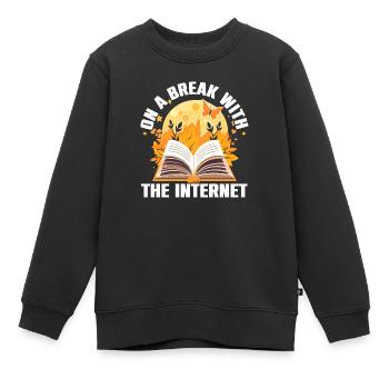 Digital Detox Mobile Phone Fasting Go Offline - Sweat Premium enfant bio - noir - Devant - AI Model Kid Female (0cm)