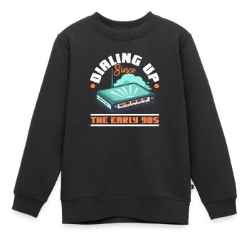 Connexion Internet commutée Blagues informatiques des années 90 - Sweat Premium enfant bio - noir - Devant - AI Model Kid Female (0cm)