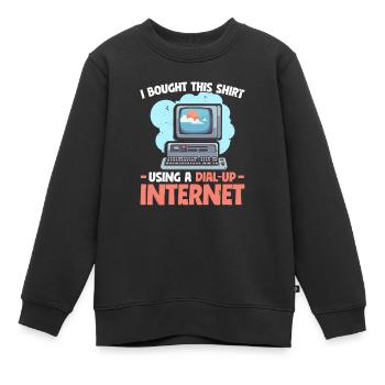 Connexion Internet commutée Blagues informatiques des années 90 - Sweat Premium enfant bio - noir - Devant - AI Model Kid Female (0cm)