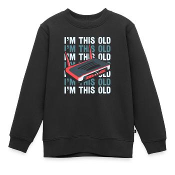 Connexion Internet commutée Blagues informatiques des années 90 - Sweat Premium enfant bio - noir - Devant - AI Model Kid Female (0cm)