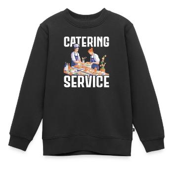 Service traiteur Traiteur Chef cuisinier Serveur - Sweat Premium enfant bio - noir - Devant - AI Model Kid Female (0cm)