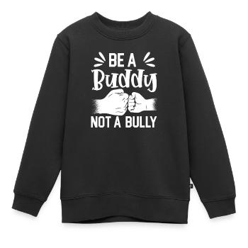 Tag der Einheit, Anti-Mobbing, Mobbing-Prävention, Freundlichkeit - Kinder Premium Organic Sweatshirt - Schwarz - Vorne - AI Model Kid Female (0cm)