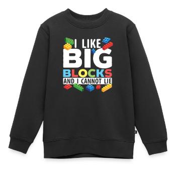 Baumeister Bausteine Blöcke Spielspielzeug - Kinder Premium Organic Sweatshirt - Schwarz - Vorne - AI Model Kid Female (0cm)