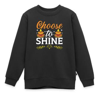 Joyeux Diwali Diwali Festival Hindouisme hindou indien - Sweat Premium enfant bio - noir - Devant - AI Model Kid Female (0cm)