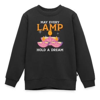 Frohes Diwali Diwali Fest Indischer Hinduismus - Kinder Premium Organic Sweatshirt - Schwarz - Vorne - AI Model Kid Female (0cm)