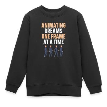 3d Animator Animate Key Frames Rendering Animation - Kids Premium Organic Sweatshirt - black - Front - AI Model Kid Female (0cm)