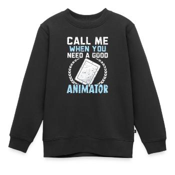 3d Animator Animate Key Frames Rendering Animation - Kids Premium Organic Sweatshirt - black - Front - AI Model Kid Female (0cm)