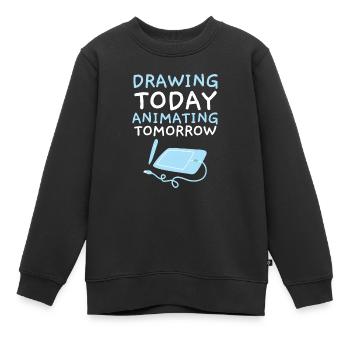 3d Animator Animate Key Frames Rendering Animation - Kids Premium Organic Sweatshirt - black - Front - AI Model Kid Female (0cm)