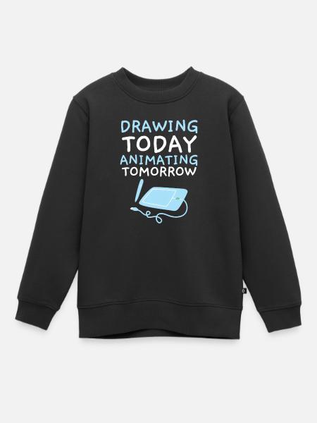 3D-Animator Animieren von Keyframes, Rendern von Animationen - Kinder Premium Organic Sweatshirt - Schwarz