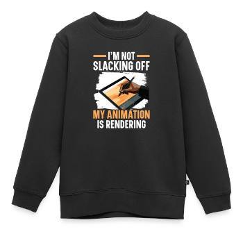 3d Animator Animate Key Frames Rendering Animation - Kids Premium Organic Sweatshirt - black - Front - AI Model Kid Female (0cm)