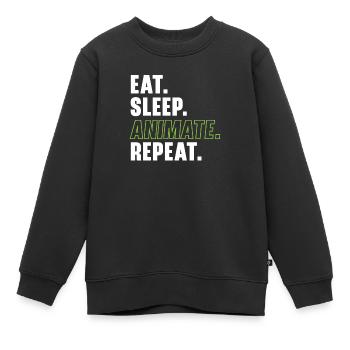 3d Animator Animate Key Frames Rendering Animation - Kids Premium Organic Sweatshirt - black - Front - AI Model Kid Female (0cm)