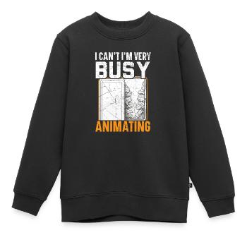 3d Animator Animate Key Frames Rendering Animation - Kids Premium Organic Sweatshirt - black - Front - AI Model Kid Female (0cm)