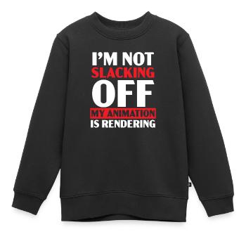 3d Animator Animate Key Frames Rendering Animation - Kids Premium Organic Sweatshirt - black - Front - AI Model Kid Female (0cm)