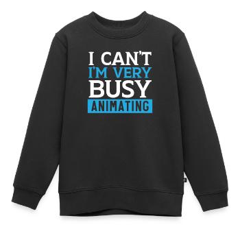 3d Animator Animate Key Frames Rendering Animation - Kids Premium Organic Sweatshirt - black - Front - AI Model Kid Female (0cm)