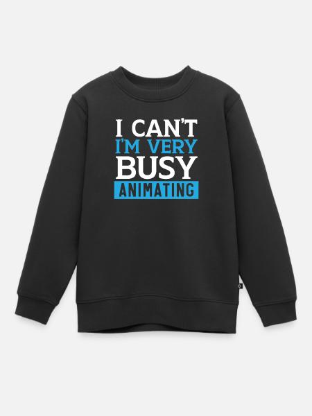 3D-Animator Animieren von Keyframes, Rendern von Animationen - Kinder Premium Organic Sweatshirt - Schwarz