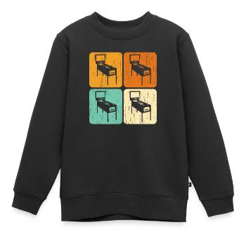 Flipperautomat Arcade-Spiel Klassisches Videospiel - Kinder Premium Organic Sweatshirt - Schwarz - Vorne - AI Model Kid Female (0cm)