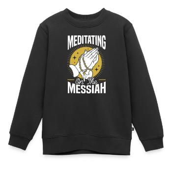 Christliche Meditation Jesus Yoga Zen Christentum - Kinder Premium Organic Sweatshirt - Schwarz - Vorne - AI Model Kid Female (0cm)