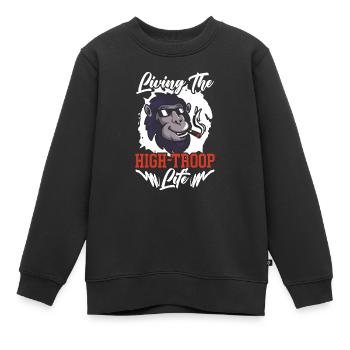 Pavian Affe Liebhaber Wildtier Tier Zoowärter - Kinder Premium Organic Sweatshirt - Schwarz - Vorne - AI Model Kid Female (0cm)