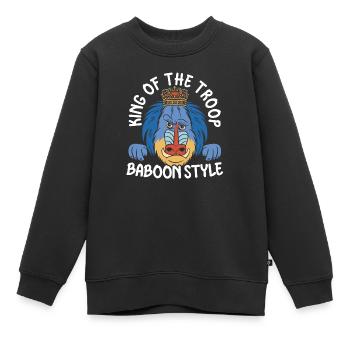 Pavian Affe Liebhaber Wildtier Tier Zoowärter - Kinder Premium Organic Sweatshirt - Schwarz - Vorne - AI Model Kid Female (0cm)