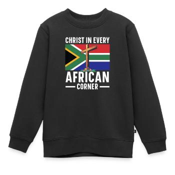 Christianisme afro-américain afro-américain Noir - Sweat Premium enfant bio - noir - Devant - AI Model Kid Female (0cm)