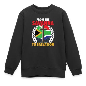 Christianisme afro-américain afro-américain Noir - Sweat Premium enfant bio - noir - Devant - AI Model Kid Female (0cm)
