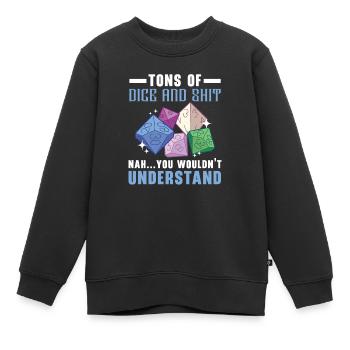 Rollenspiel Videospiel Spieler Gamer Gaming - Kinder Premium Organic Sweatshirt - Schwarz - Vorne - AI Model Kid Female (0cm)