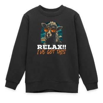 Ziegenliebhaber Kid Ranch Wolle Bauernhof Tierzucht - Kinder Premium Organic Sweatshirt - Schwarz - Vorne - AI Model Kid Female (0cm)