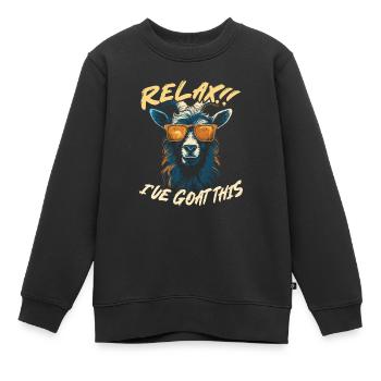 Ziegenliebhaber Kid Ranch Wolle Bauernhof Tierzucht - Kinder Premium Organic Sweatshirt - Schwarz - Vorne - AI Model Kid Female (0cm)