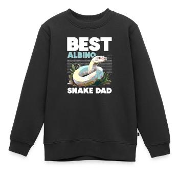 Albino Ball Phyton Giftige Schlange Albino Schlange - Kinder Premium Organic Sweatshirt - Schwarz - Vorne - AI Model Kid Female (0cm)