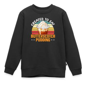 Butterscotch Süßes Karamell Essen Feinschmeckerbutter - Kinder Premium Organic Sweatshirt - Schwarz - Vorne - AI Model Kid Female (0cm)