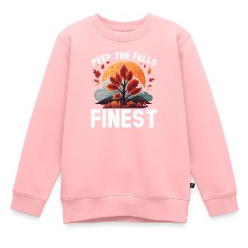 Blatt gucken Herbst Blattgucker Herbstlaub - Kinder Premium Organic Sweatshirt - Rosa - Vorne - AI Model Kid Female (0cm)