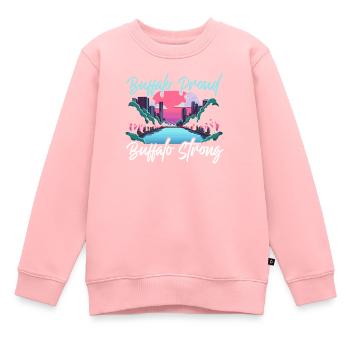 Buffalo City, New York, USA, Amerika, Vereinigte Staaten - Kinder Premium Organic Sweatshirt - Rosa - Vorne - AI Model Kid Female (0cm)