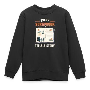 Scrapbooking Scrapbook Papier Basteln Scrapbooker - Kinder Premium Organic Sweatshirt - Schwarz - Vorne - AI Model Kid Female (0cm)