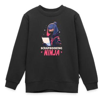Scrapbooking Scrapbook Papier Basteln Scrapbooker - Kinder Premium Organic Sweatshirt - Schwarz - Vorne - AI Model Kid Female (0cm)