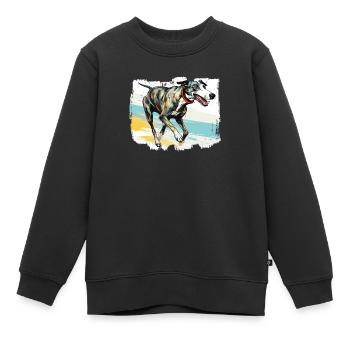 Greyhound Racing Dog Breed Race Greyhound Owner - Kinder Premium Organic Sweatshirt - Schwarz - Vorne - AI Model Kid Female (0cm)