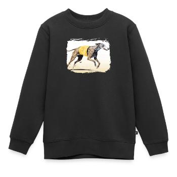 Greyhound Racing Dog Breed Race Greyhound Owner - Kinder Premium Organic Sweatshirt - Schwarz - Vorne - AI Model Kid Female (0cm)