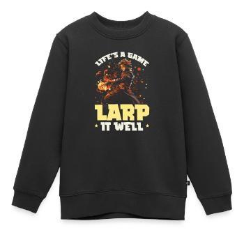 Larping Larp Larper Live-Action-Rollen-Videospiel - Kinder Premium Organic Sweatshirt - Schwarz - Vorne - AI Model Kid Female (0cm)