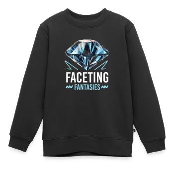 Lapidaire artiste pierres précieuses Pierre de collecte Pierre - Sweat Premium enfant bio - noir - Devant - AI Model Kid Female (0cm)